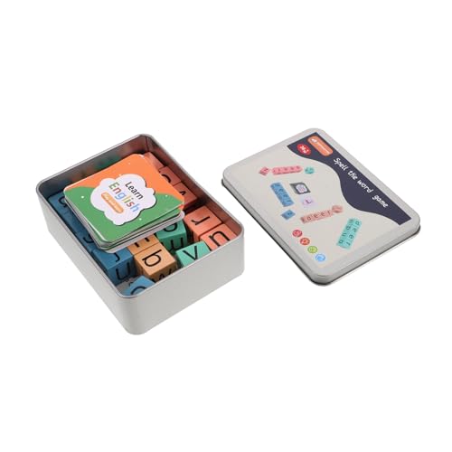 ibasenice Wort-rechtschreibspiel-Set Lernspielzeug Für Jungen Und Mädchen Buchstaben-zuordnungsblöcke Wortwürfel-rennen Buchstabenspiel Für Jungen Und Mädchen Vorschul-lernspielzeug von ibasenice