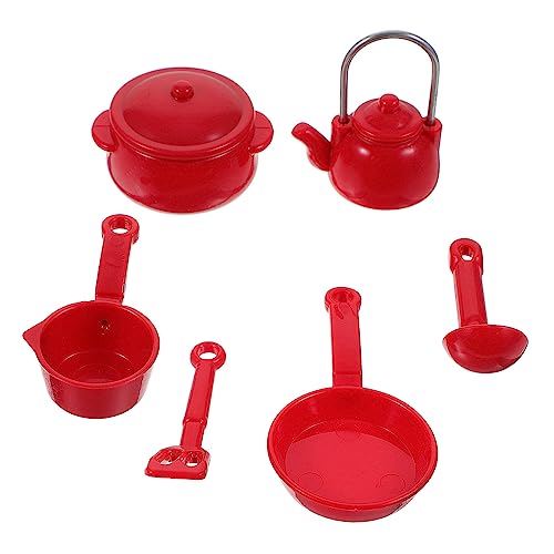 ibasenice 1 Set Mini Küchenkochgeschirr Kleine Das Winzige Häuser Mini Kinderspielzeug Retro Winische Häuser Küche Utensilien Kleine Mini Ornament Plastik von ibasenice