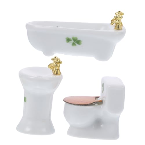 ibasenice 1 Set Mini Liefert Keramik Puppe Ornament Tiny Bad Möbel Badezimmer von ibasenice