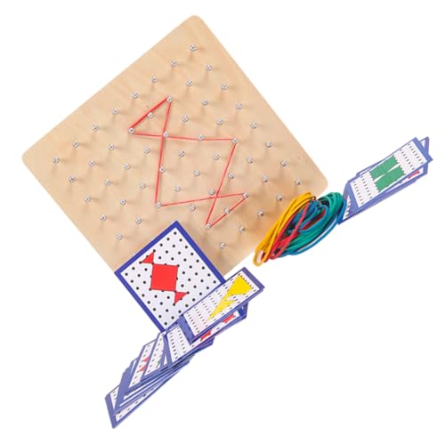 ibasenice Geoboard Jungen Und Mädchen 1 Set Holz-geoboard Vorschul-lernspielzeug Mathematisches Geoboard Jungen Und Mädchen Lernspielzeug-kit von ibasenice
