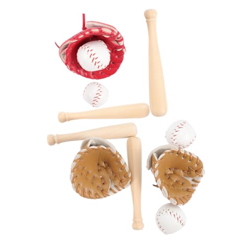 ibasenice 1 Set Outdoor Baseball Und Softball Dreiteiliges Set Sport Miniaturen Puppenhaus Baseball Kit Rolle So Tun Als Ob Spielset DIY Versorgung So Tun Als Ob Zubehör So Tun Als Ob Leder von ibasenice