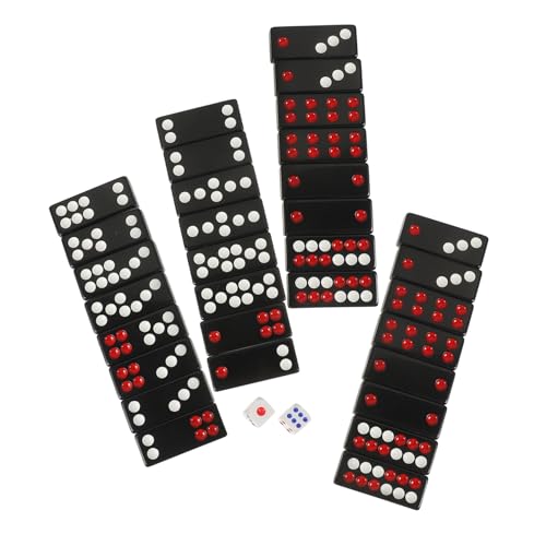 ibasenice 1 Set Pai Gow Dominosteine Spiel Mahjong-Tisch Paigow-Fliesen-Set Chinesischer Paigow Tragbare Paigow-Fliesen Paigow Poker Paigow-kit Tragbares Paigow-Set Black Melamin von ibasenice