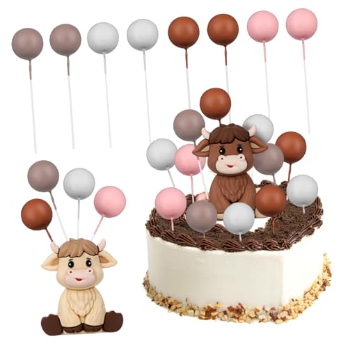 ibasenice Highland Cow Kuchendekorationsset 1 Stück Bauernhoftier-dekorationen Für Partys ibasenice Highland Cow Kuchendekorationsset 1 Stück Bauernhoftier-dekorationen Für Partys von ibasenice