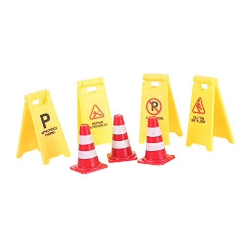 ibasenice 1 Set Puppenhaus Warnschild Kleinkinderspielzeug Verkehr Kleine Spielzeugauto Aufbewahrung Fußball Süße Autos Kinderspielzeug Auto Kinderautospiele Kinderspielmatte von ibasenice
