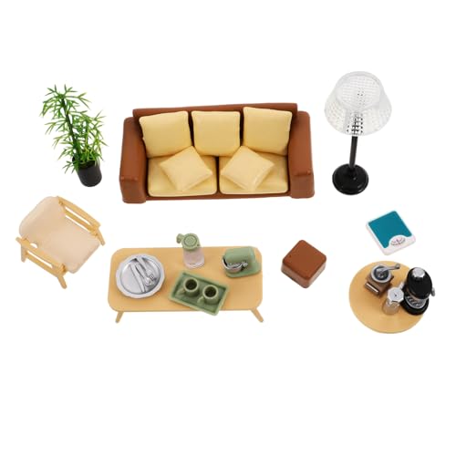 ibasenice 1 Set Puppenhaus-minimöbel: Miniatur-Sofa, Stuhl, Couchtisch, Modell Im Maßstab 1:12 Für Wohnzimmer-Accessoires, Dekoration, Kinderspielzeug Und Foto-Requisiten von ibasenice