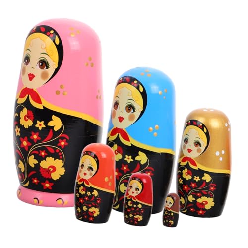 ibasenice Russische Nesting Dolls Spielzeug Holz Stapelpuppen Set Dekorative Matrjoschka Für Zuhause Und Festival von ibasenice