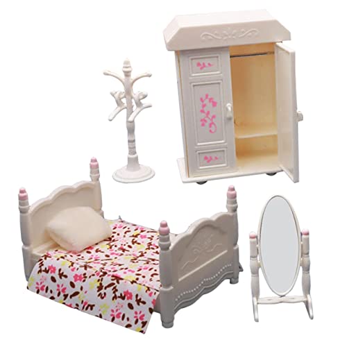 ibasenice 1 Set Schlafzimmer Set Modell Wohnaccessoires Puppenhausmöbel Kinderspielzeug Mini Spielzeughaus Interessantes Miniaturspielzeug Puppenzubehör Puppenzubehör Mini Zubehör von ibasenice