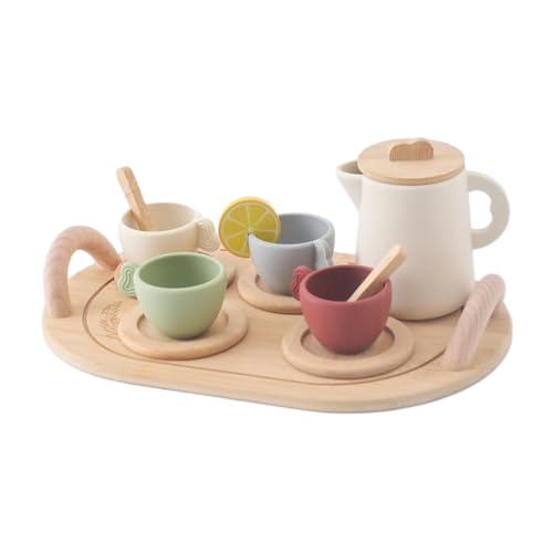 ibasenice 1 Set Teetassen Teedose Miniatur Dekorationen Spielzeughaus Ornamente Kleines Teegeschirr Miniatur Requisiten Miniatur Miniatur Dekorationen Teezeit Spielset von ibasenice