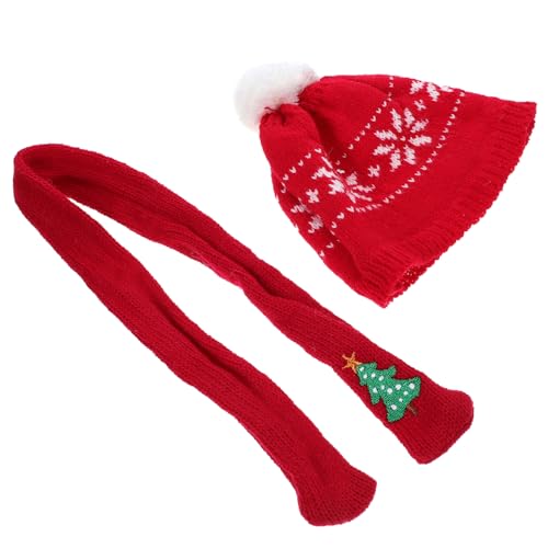 ibasenice Vielseitige Mini-weihnachtsmütze Und Schal 20 cm Gestrickter Schneemann Dekoration Für Projekte von ibasenice
