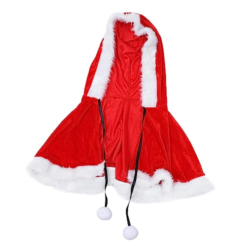 ibasenice 1 Weihnachtskostüm catchring scarf Urlaub Mädchen Plüschumhang Chinesisches Cheongsam-Kostüm für damen Umhang für Frauen Neujahrskap Partykostüm Mode Requisiten von ibasenice