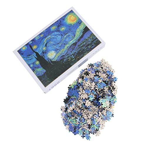 ibasenice Familienspaß-Puzzle 1000 Teile Nacht-Puzzle Ohne Rahmen Für Erwachsene Und Jungen Und Mädchen Ölgemälde von ibasenice