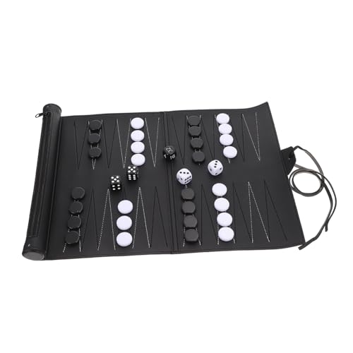 ibasenice Tragbares Schachbrett Backgammon-spielzubehör Stilvolles Design Einfach Zusammenzuklappen Ideal Für Reisen Und Als von ibasenice