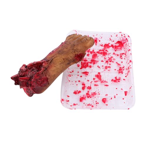 ibasenice 1 Stück Bloodfoot Lunch Box Halloween Halloween Toys Gruselige Dekoration Halloween-Animatronik Rot Gruselige Halloween-Dekoration Halloween abgetrennter Fuß von ibasenice