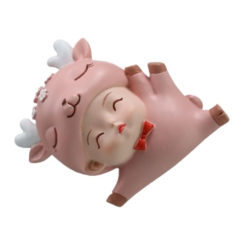 ibasenice 1 Stück Dekorative Ornamente Hochzeit Tiere Dschungeltierparty Dekorationen Gefälscht Figur Pfote Kleinkinder Tortenverzierungen Für Tierfarm Rosa Harz von ibasenice