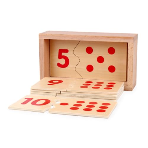 ibasenice 1 Stück Digitale Puzzles Puzzle holzspielzeug Puzzlespielzeug zahlenspiel Zahlenpuzzle für pädagogisches Nummer passendes Puzzle Hölzern rot von ibasenice