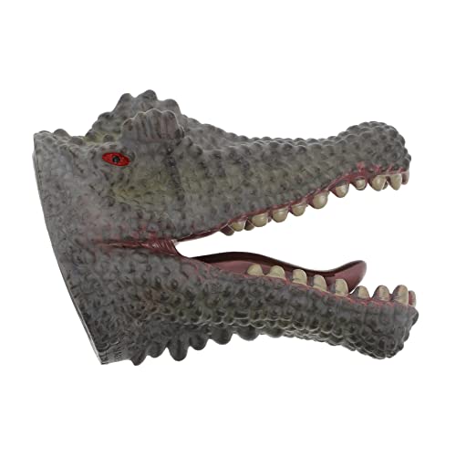 ibasenice 1 Stück Dinosaurier Puppe Handschuhe Puppen Tier Handpuppe Tierkopf Handpuppe Beißfinger Tier Handpuppe Beißfinger Spiel Dinosaurier Handpuppe Weiches Gummi von ibasenice
