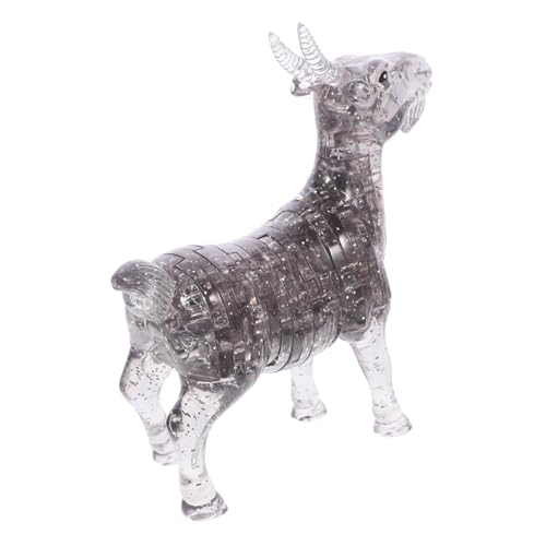 ibasenice 1 Stück Dreidimensionales Bauernhoftierspielzeug Tiere Ziegenmontage Gehirn Puzzle Spielzeugbaum 3D Puzzles 3D Puzzles Für Ziegen Ziegen Desktop Ornament Spiel Grau von ibasenice