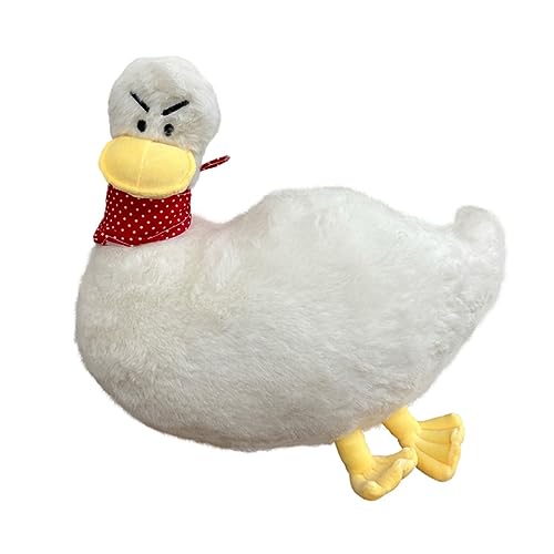 ibasenice 1 Stück Entenpuppe Puppenschmuck Kuscheltier Puppe Stofftier Plüschspielzeug Dekokissen Puppe Gefüllte Puppe Plüschige Oberfläche Weiß von ibasenice