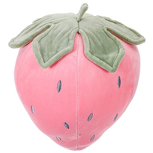 ibasenice 1 Stück Erdbeer-wurfkissen Süße Plüschtiere Mädchen Erdbeerspielzeug Puppe Klein Erdbeere Erdbeerdekor Kuscheltier Pinke Sachen Dolly Erdbeerplüsch Erdbeerbettwäsche Rosa von ibasenice