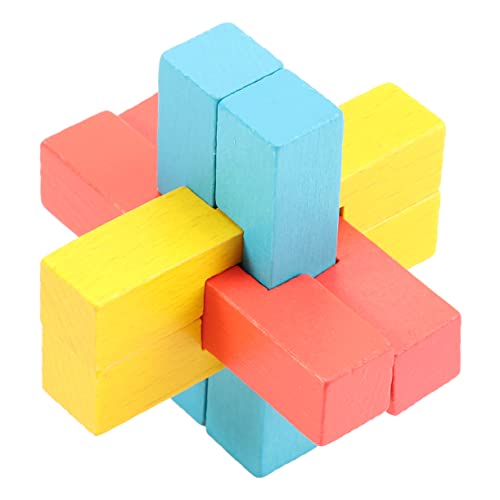 ibasenice 1-teiliges Schloss – Ming Lock 3D-iq-Puzzle Denksport- Und Kinder Umweltfreundliches Holzspiel Zur Entwicklung des Gehirns von ibasenice
