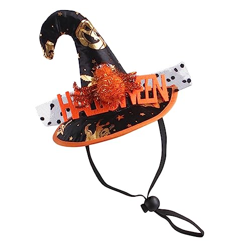 ibasenice 1 Stück Katzen Halloween Hut mit Kürbis Muster Niedliches Katzenkostüm Dekorative Halloween Kopfbedeckung für Haustiere für Partys und Fotoshootings von ibasenice