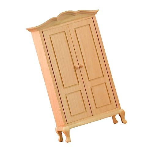 ibasenice 1 Stück Kleider Schrank Modell holzspielzeug holzspielsachen Mini- -Kleiderschrank-Bastelarbeiten vortäuschen puppenhaus Mini-Szenendekor Schrankmodell von ibasenice