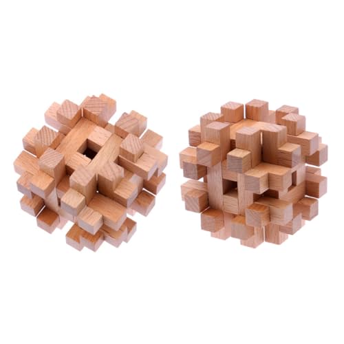 ibasenice 1 Stück Luban-Schloss intelligenzspielzeug holzspielzeug Intellectual Toy Interlocked Toy Brain Teaser Toy 3D-Puzzlekugel -Puzzle ineinandergreifendes Hölzern von ibasenice