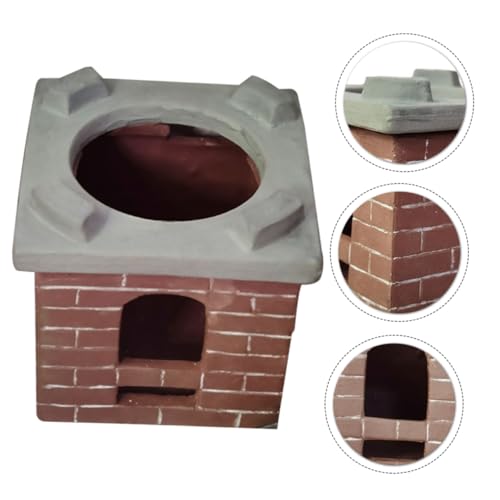 ibasenice 1 Stück Mini Herd küchenspielzeug küche House Decoration DIY Landschaft Dekoration Miniaturhaus-Zubehör kleinküche Simulationsofen aus Keramik Simulationsdekor Ofenmodell von ibasenice