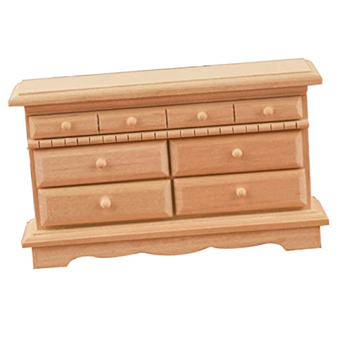 ibasenice 1 Stück Mini House Cabinet Miniatur Möbelstück aus Holz für Puppenhaus Dekorative Schublade mit Feiner Verarbeitung für Kreative Spielwelten von ibasenice