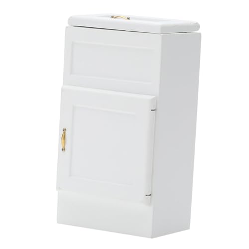 ibasenice 1 Stück Mini-Möbeldekoration kühlschrank Mini House Accessory Mini- -DIY-Accessoires Mini -Hausdekoration Mini-Hausmodell Mini-Simulationsmodell hölzern Weiß von ibasenice