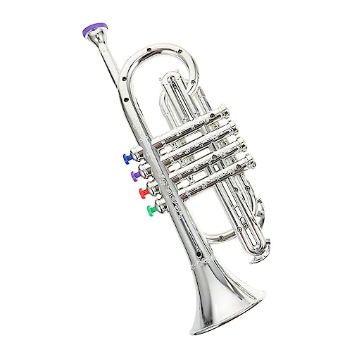 ibasenice 1 Stück Musikinstrument Kunststoff Trompete Silber Modell für Lustige Musikstunden für Jungen und Fördert die Musikalische Sensibilität und Kreativität ibasenice 1 Stück Musikinstrument Kunststoff Trompete Silber Modell für Lustige Musikstunden für Jungen und Fördert die Musikalische Sensibilität und Kreativität von ibasenice