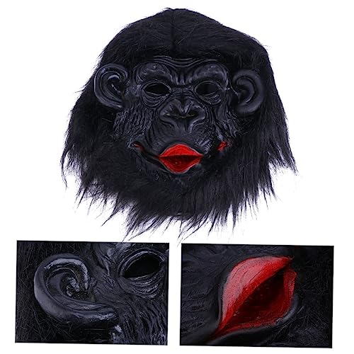 ibasenice 1stück Halloween Gorilla Horror Für Kostümparty Grusel-accessoire Für Halloween Und Cosplay Schwarz Für Und Maskenball von ibasenice