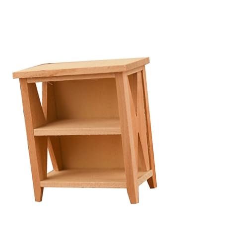 ibasenice 1 Stück Puppenhaus Schließfach Modell Holzspielzeug Lagerregal Regalmodell Mini Warenregal Möbelmodell Hölzern Beige von ibasenice