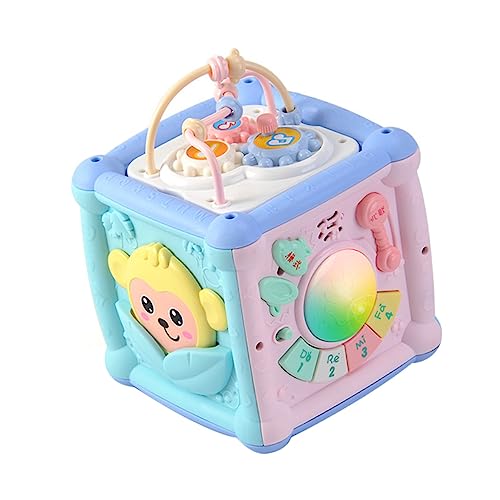 ibasenice 1 Stück Puzzle Mit Ton Und Licht Sechsseitiges Trommelspielzeug Kleinkinderspielzeug Geometrie Lernspielzeug Multifunktionales Pädagogisches Bunte Bauchmuskeln von ibasenice