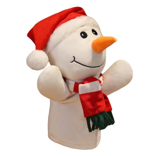 ibasenice 1 Stück Santa Handpuppe Fingerpuppe Für Weihnachtliche Fingerpuppe Cartoon-handpuppe Mini-fingerpuppe Cartoon-fingerpuppe Pp Baumwolle Weiß von ibasenice