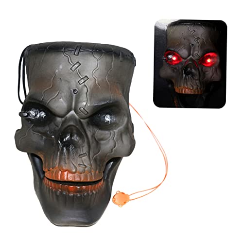 ibasenice 1 Stück Schädel - Halloween -Dekorationen Skelette Beängstigend Batteriebetriebener Skelettkopf Sensenmann Ornament Halloween-Party- Plastik Black ibasenice 1 Stück Schädel - Halloween -Dekorationen Skelette Beängstigend Batteriebetriebener Skelettkopf Sensenmann Ornament Halloween-Party- Plastik Black von ibasenice
