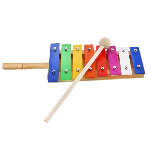 ibasenice 1 Stück Siebenfarbiges Banjo Aus Aluminium Instrumente Der Frühkindlichen Bildung Holzpercussion Schlagzeug Mit 8-Noten-aluminiumplatte Schlaginstrumente Colorful Hölzern von ibasenice