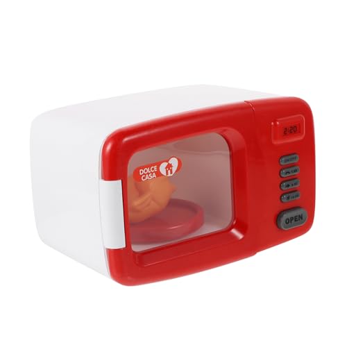 ibasenice 1 Stück Simulation Mikrowellenherd Mini Mikrowellenherd Lernspielzeug Für Die Hausarbeit Mikrowellenherde Mikrowellen Mini Haushaltsgerät Kunststoff Rot von ibasenice
