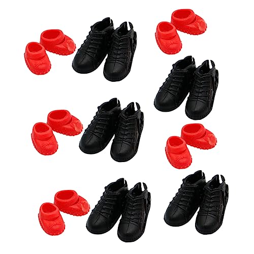 ibasenice 10 Paare Schuhe für Puppenhäuser Teiliges und Dekoration und Zubehör für Szenen und Puppenhaus Accessoires von ibasenice