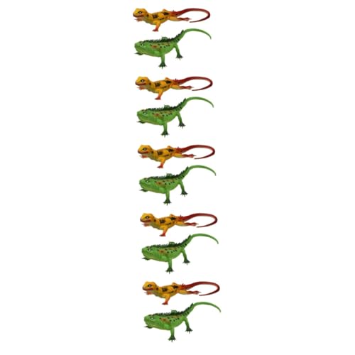 ibasenice 10 STK Künstliche Eidechse Reptilienspielzeug Spielzeug Krabbelndes Spielzeug Für Angst Dehnbares Spielzeug Für Angst Elastisch PVC Tier Kind von ibasenice
