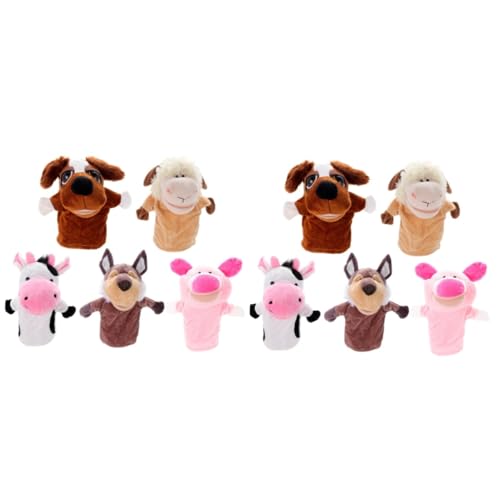 ibasenice 10 STK tierische Marionette Puppen für Kinder Spielzeug für Babypuppen interaktives Spielzeug kinderspielzeug Spielzeuge Puppe mit beweglichem Mund Handpuppen Eltern-Kind von ibasenice