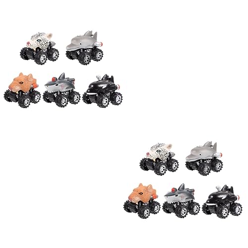 ibasenice 10 STK Tierisches Trägheitsauto LKW-Spielzeugautos Kinderwagen Spielzeug Spielzeuge Autos Spielzeug Spielzeugautos mit Reibungsantrieb Autospielzeug zurückziehen Panda Energie von ibasenice