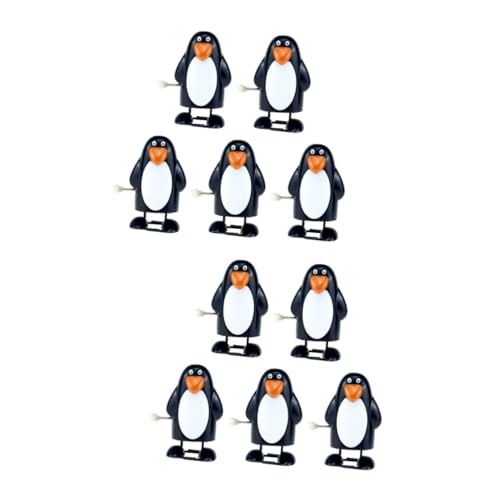 ibasenice 10 STK Weihnachts-Pinguin-Spielzeug Mini-Figuren Weihnachtsspielzeug Zum Aufziehen Aufzieh-Pinguin-Spielzeug Pinguin Weihnachtsschmuck Pinguin Geschenke Tasche Dekorationen Kind von ibasenice