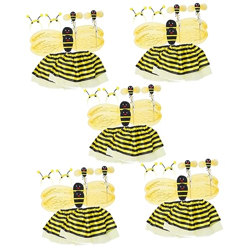 ibasenice 10 Sätze Kleine Bienenrequisiten Biene Cosplay Stirnband Bienen-tutu-kostüm Cosplay-gastgeschenke Bienen-cosplay-zubehör Mädchenkleidung Plastik Kind Kleiner Marienkäfer Prinzessin von ibasenice
