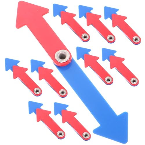 ibasenice 10 Sätze Teiliges Drehbare Kunststoff Uhrzeiger mit Schrauben Pädagogische Lernhilfe für Uhrzeit Verständlich Machen Geeignet für Schule DIY Basteln Sichere Bruchsichere Zeiger von ibasenice