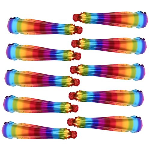ibasenice Regenbogen Ballon Cheerleading Stangen Set 14 Länge Für Sport Geburtstag Hochzeit Karneval von ibasenice