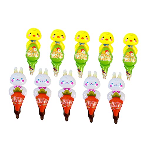 ibasenice 10 Stück Ballon Aufblasbarer -Stab Aufblasbarer -Party-Stick Party aufblasbare Stöcke Aufblasbarer Kinderstock Cartoon aufblasbarer Stock Sport von ibasenice