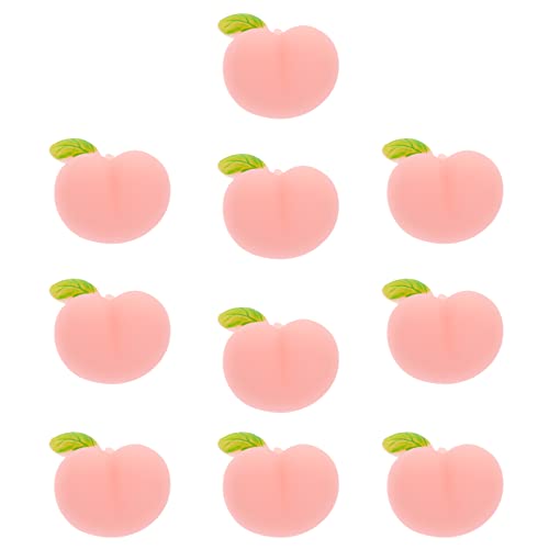 ibasenice 10 Stück DIY Zubehör Pfirsich-Squeeze- Selber Machen Ornamente Für Telefonabdeckungen Pfirsich-Squeeze- Quetschende Spielsachen Kieselgel Rosa von ibasenice