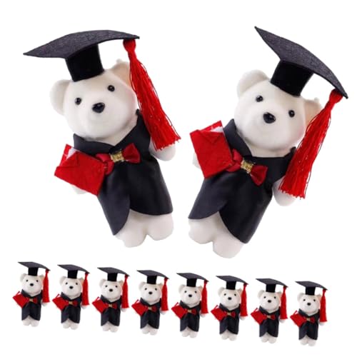 ibasenice 10 Stück Doktor Bär Puppe Abschlussbären Kleine Bärenpuppe Abschlussbär Kleine Abschluss Stoffbären Abschlusssaison Bär Abschluss Polyester von ibasenice