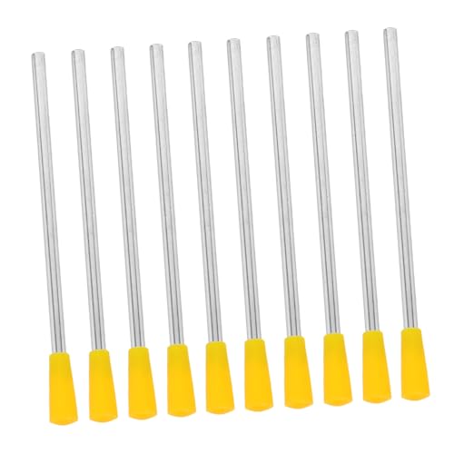 ibasenice 10 Stück Dreieck Eisenstange Dinner Bell Dreieck Schlägel Hammer Chime Mallet Außen Dinner Bell Mallet Dreieck Glockenschläger Glockenschlägel Dinner Triangle Bell Gelb von ibasenice